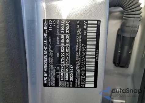 2021 Mercedes-Benz Gle 350 4Matic из США, поврежденный, VIN 4JGFB4KB5MA366557